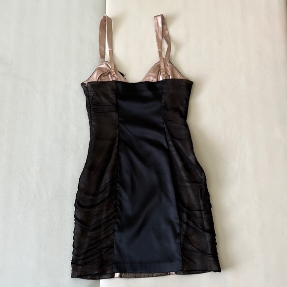 Guess black champagne gold lace and chiffon dress - Picture 2 of 2